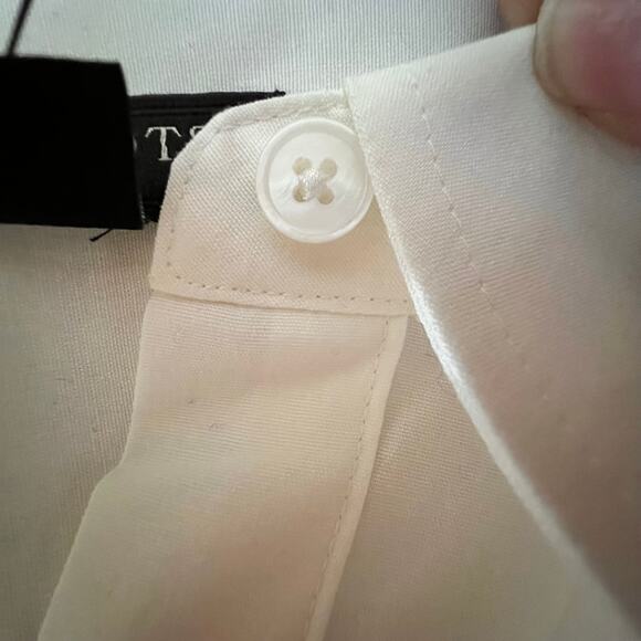 Talbots Ivory Popover Shirt Polished Long Sleeve 16W NWT - Picture 9 of 12